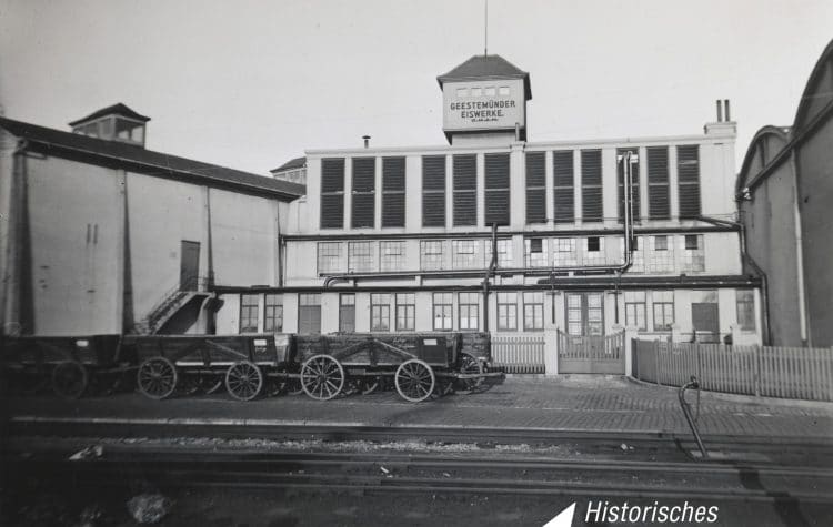 histisches Bild vom alten Eiswerk Bremerhaven